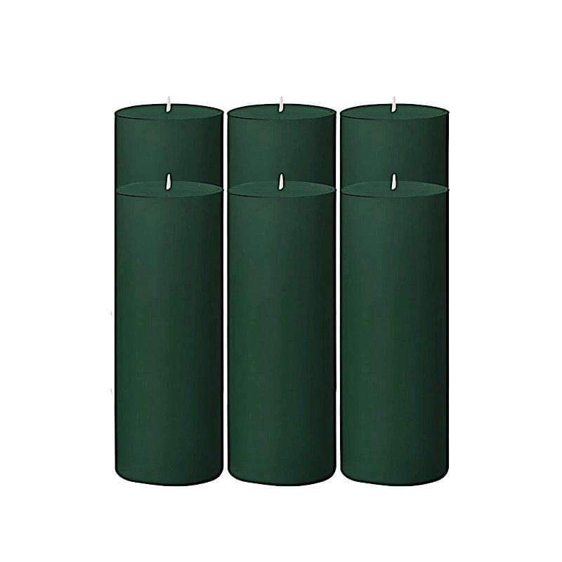 6 Dripless 3x9 in Round Unscented Pillar Candles