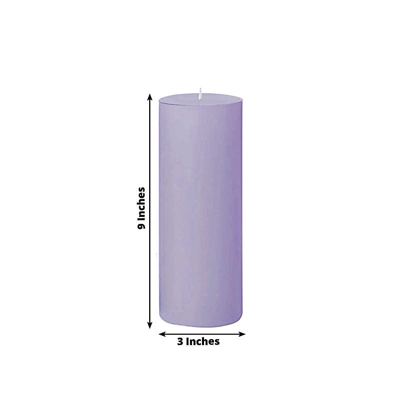 6 Dripless 3x9 in Round Unscented Pillar Candles