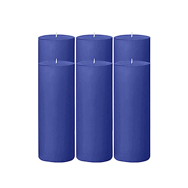 6 Dripless 3x9 in Round Unscented Pillar Candles