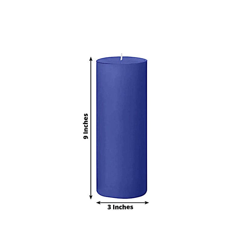 6 Dripless 3x9 in Round Unscented Pillar Candles