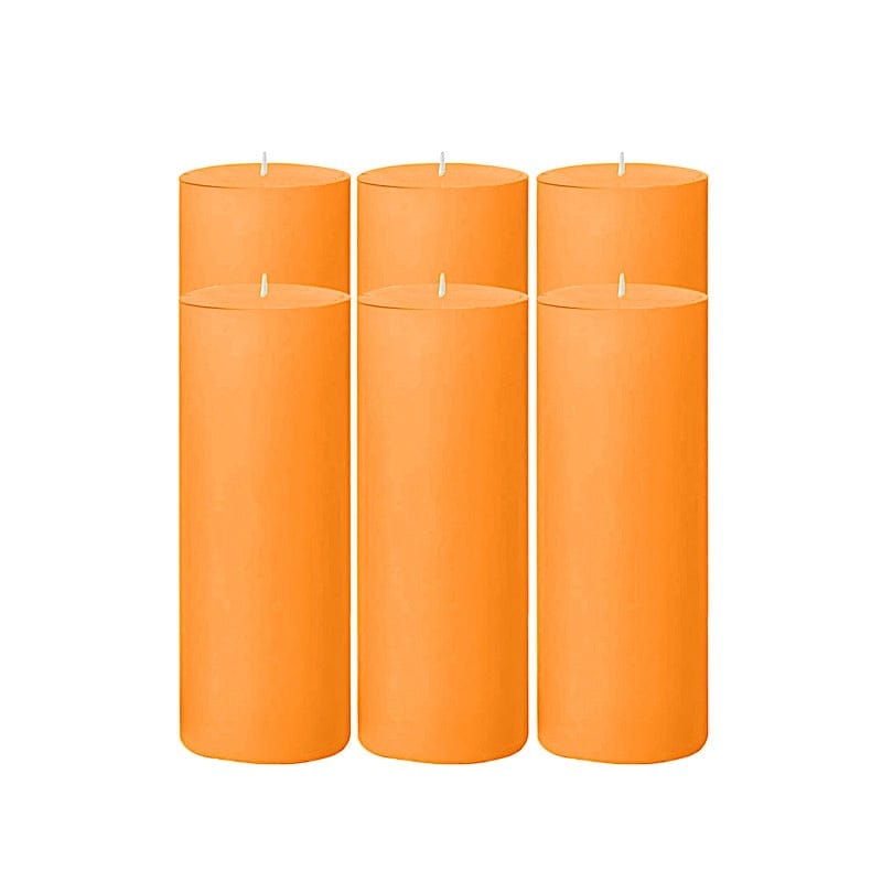 6 Dripless 3x9 in Round Unscented Pillar Candles