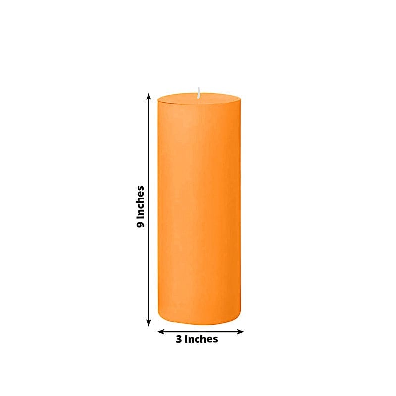 6 Dripless 3x9 in Round Unscented Pillar Candles