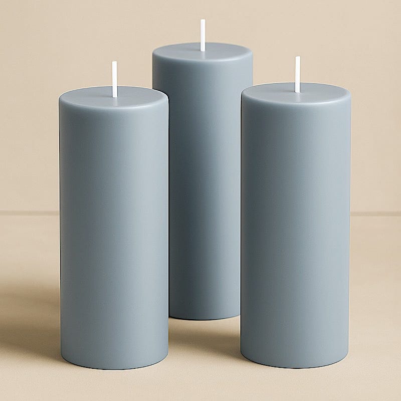 6 Dripless 3x9 in Round Unscented Pillar Candles