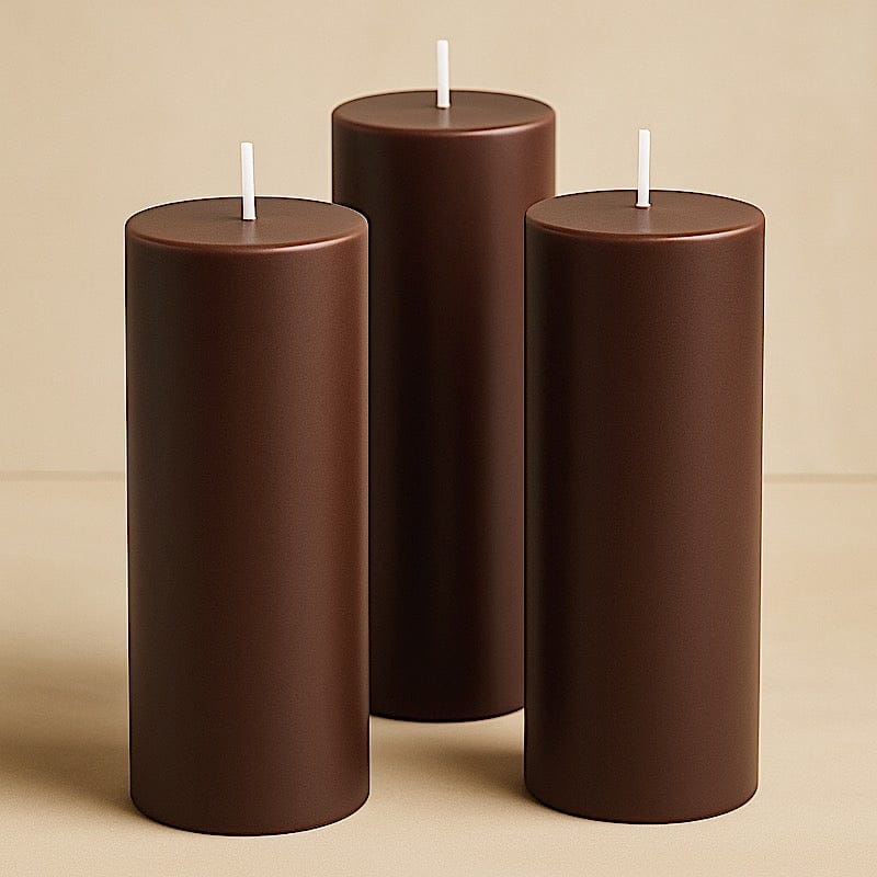 6 Dripless 3x9 in Round Unscented Pillar Candles