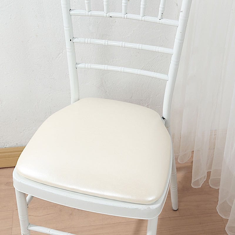 5 pcs 16 in Leather Chiavari Chair Cushion Pads with Wood Backing