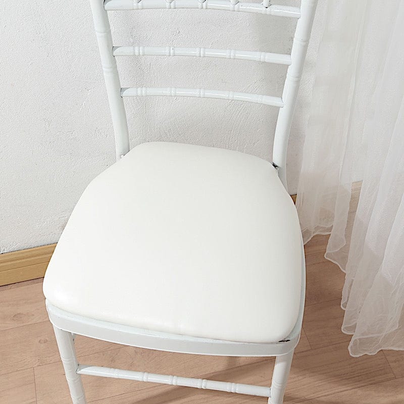 5 pcs 16 in Leather Chiavari Chair Cushion Pads with Wood Backing