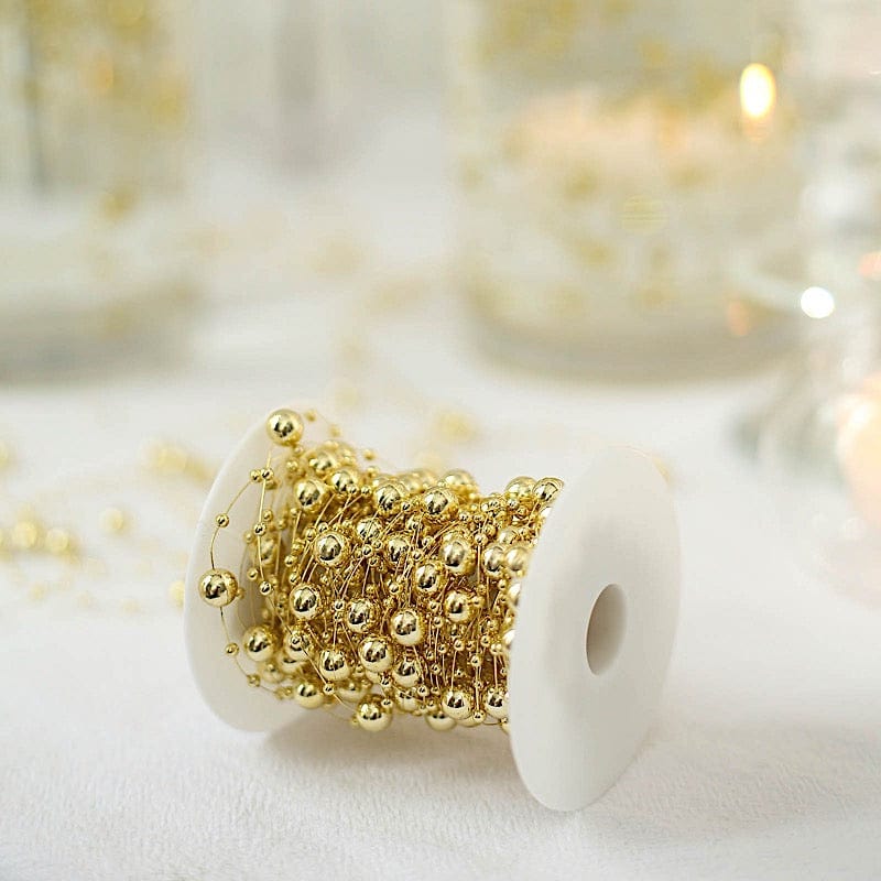 100 Feet Fishing Line Artificial Pearls String Beads Chain Garland Flowers