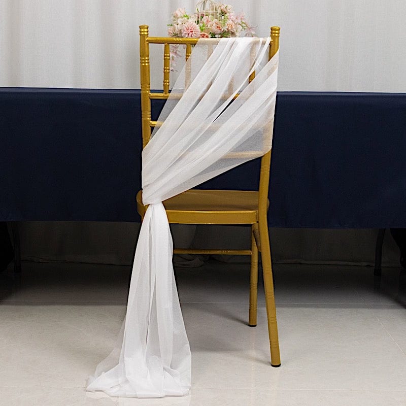 20 pcs 9ft Shimmer Sheer Drape Chair Decor