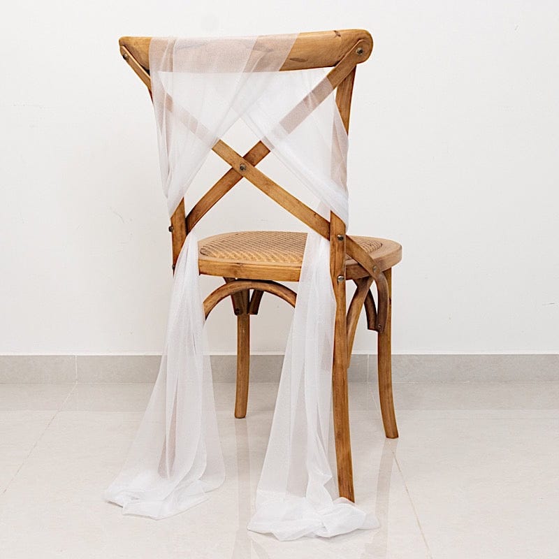 20 pcs 9ft Shimmer Sheer Drape Chair Decor