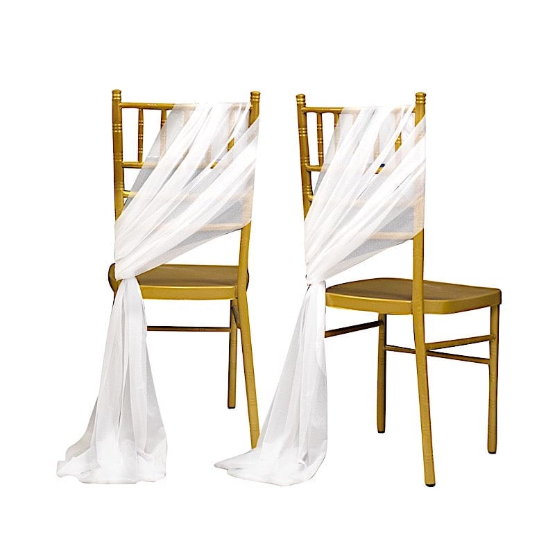 20 pcs 9ft Shimmer Sheer Drape Chair Decor