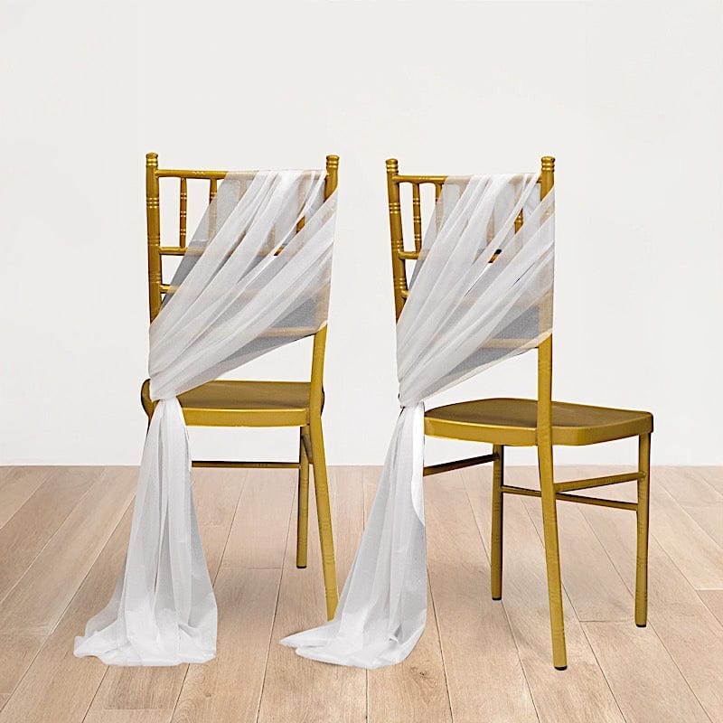 20 pcs 9ft Shimmer Sheer Drape Chair Decor