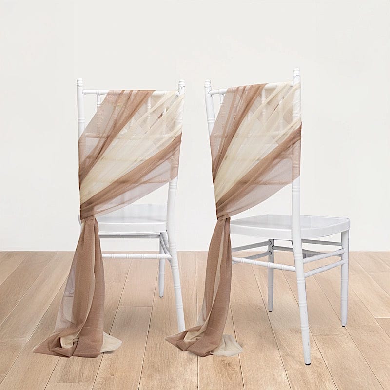 20 pcs 9ft Shimmer Sheer Drape Chair Decor