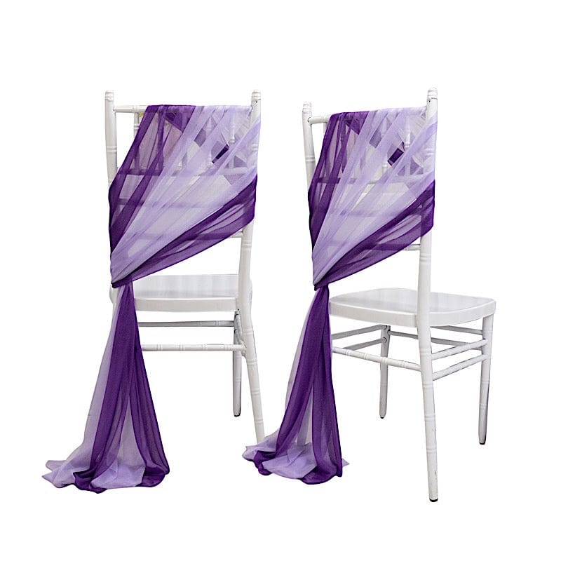 20 pcs 9ft Shimmer Sheer Drape Chair Decor