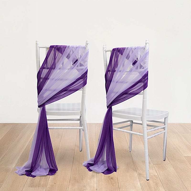 20 pcs 9ft Shimmer Sheer Drape Chair Decor