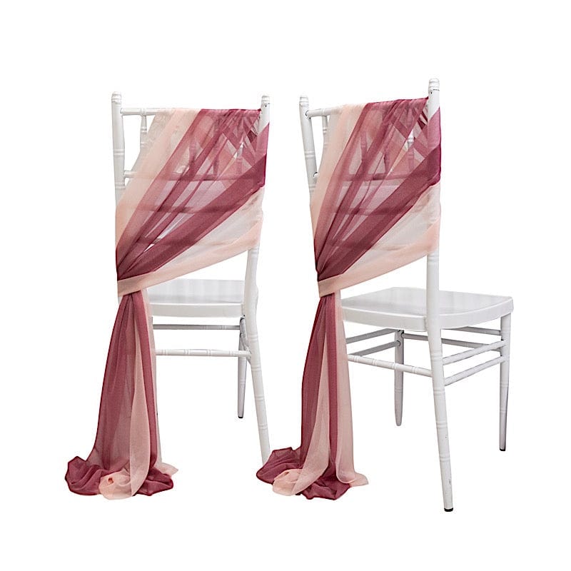 20 pcs 9ft Shimmer Sheer Drape Chair Decor