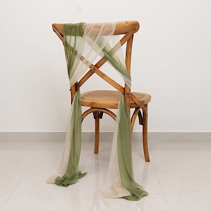 20 pcs 9ft Shimmer Sheer Drape Chair Decor