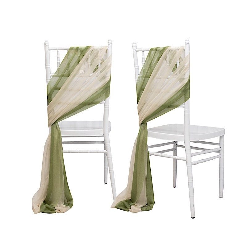 20 pcs 9ft Shimmer Sheer Drape Chair Decor