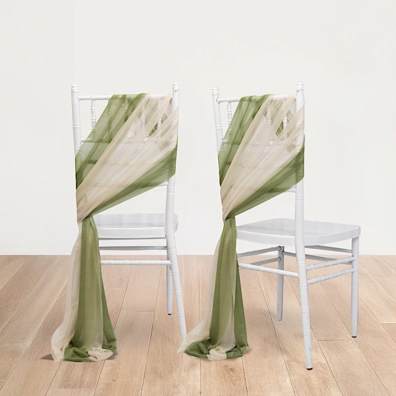 20 pcs 9ft Shimmer Sheer Drape Chair Decor