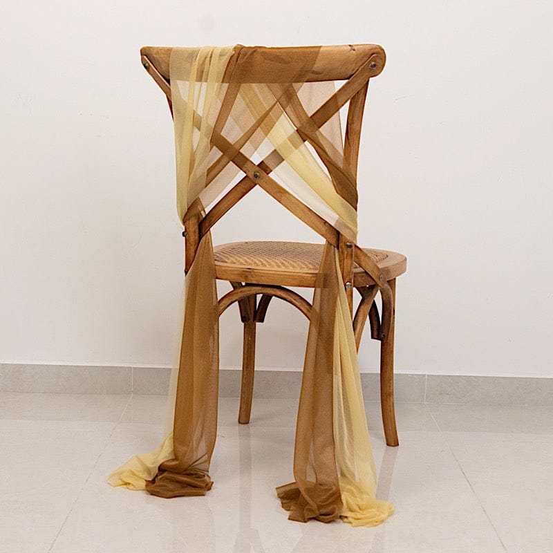 20 pcs 9ft Shimmer Sheer Drape Chair Decor
