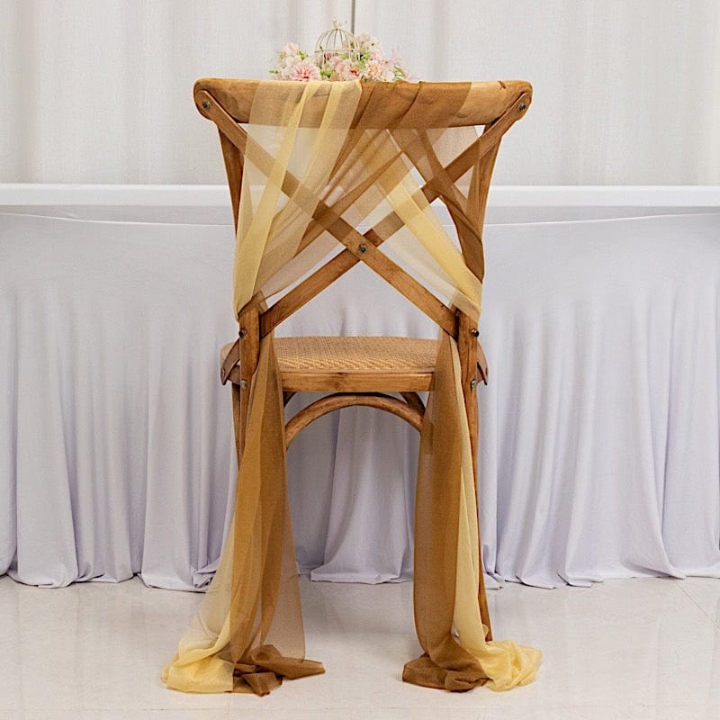 20 pcs 9ft Shimmer Sheer Drape Chair Decor