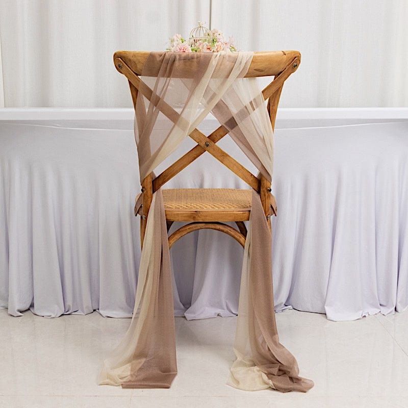 20 pcs 9ft Shimmer Sheer Drape Chair Decor
