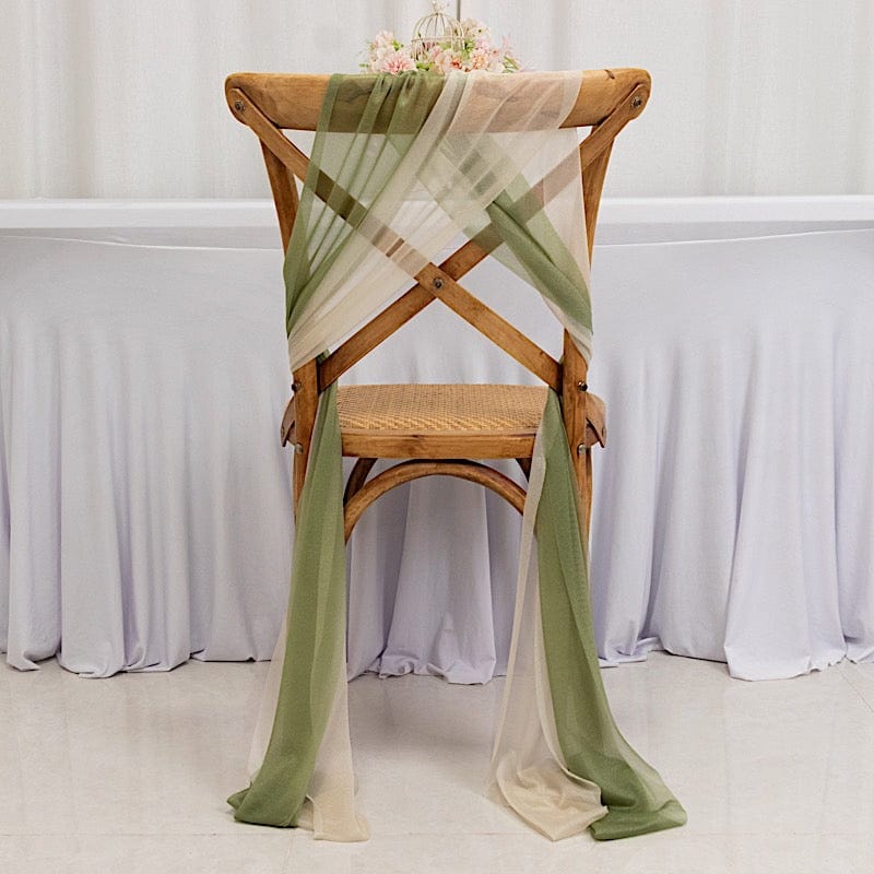 20 pcs 9ft Shimmer Sheer Drape Chair Decor