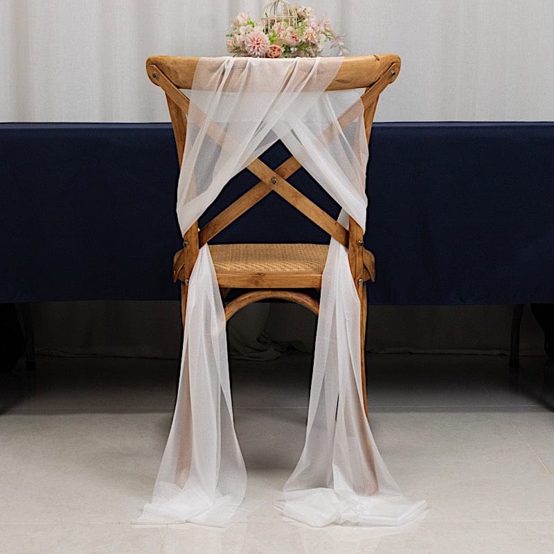 20 pcs 9ft Shimmer Sheer Drape Chair Decor