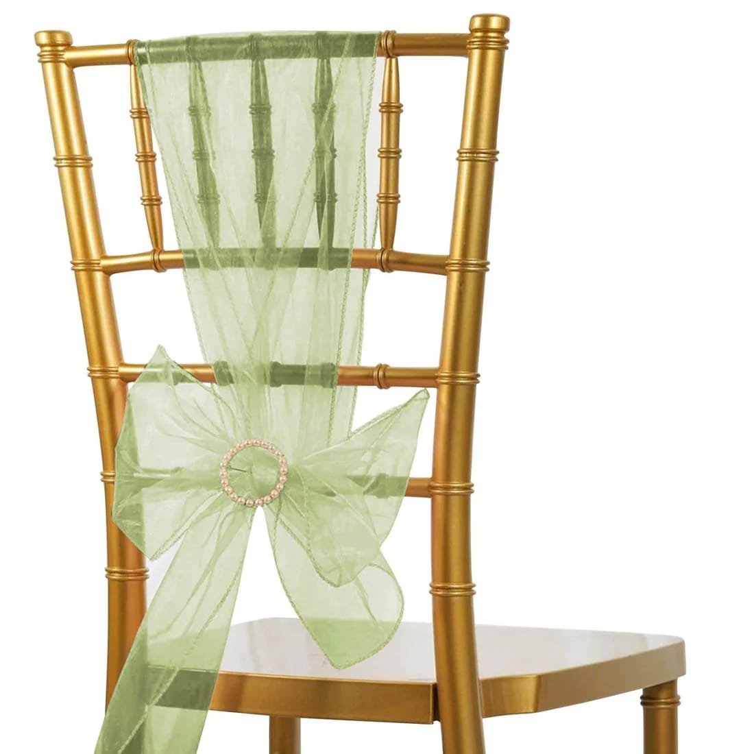 20 Reusable 6x108 in Sheer Organza Chair Sashes