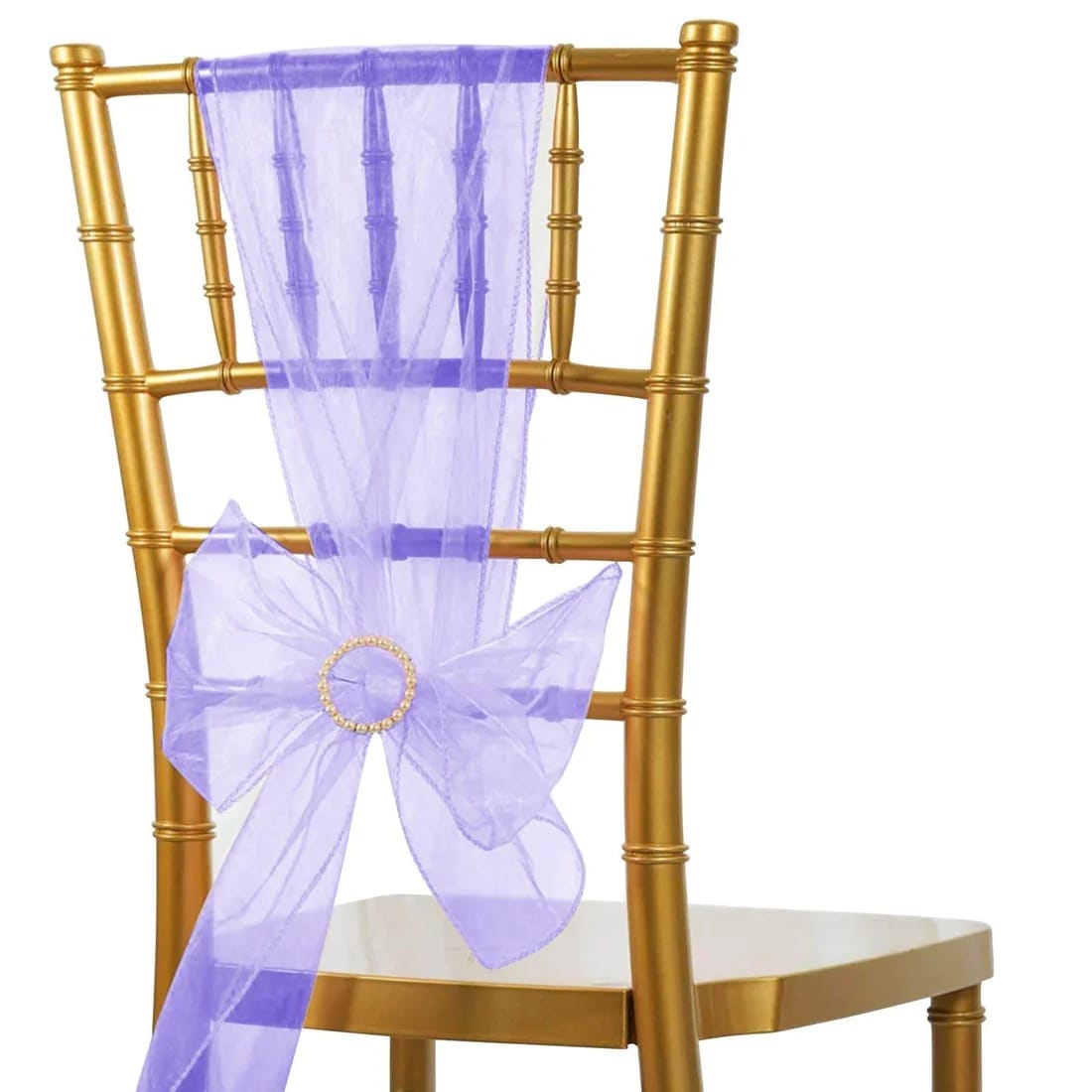 20 Reusable 6x108 in Sheer Organza Chair Sashes