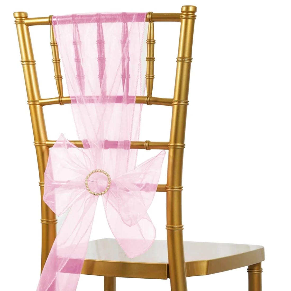 20 Reusable 6x108 in Sheer Organza Chair Sashes
