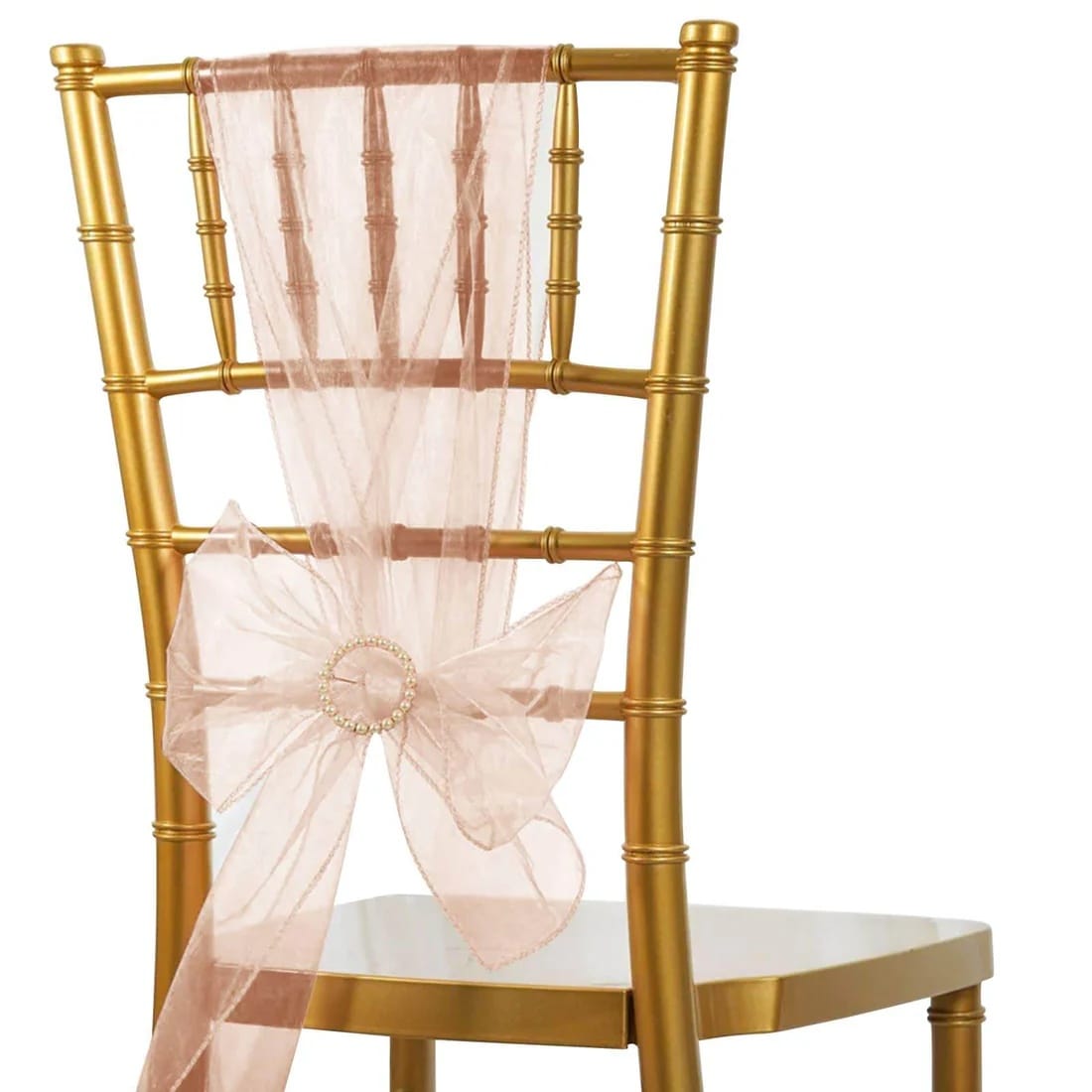 20 Reusable 6x108 in Sheer Organza Chair Sashes