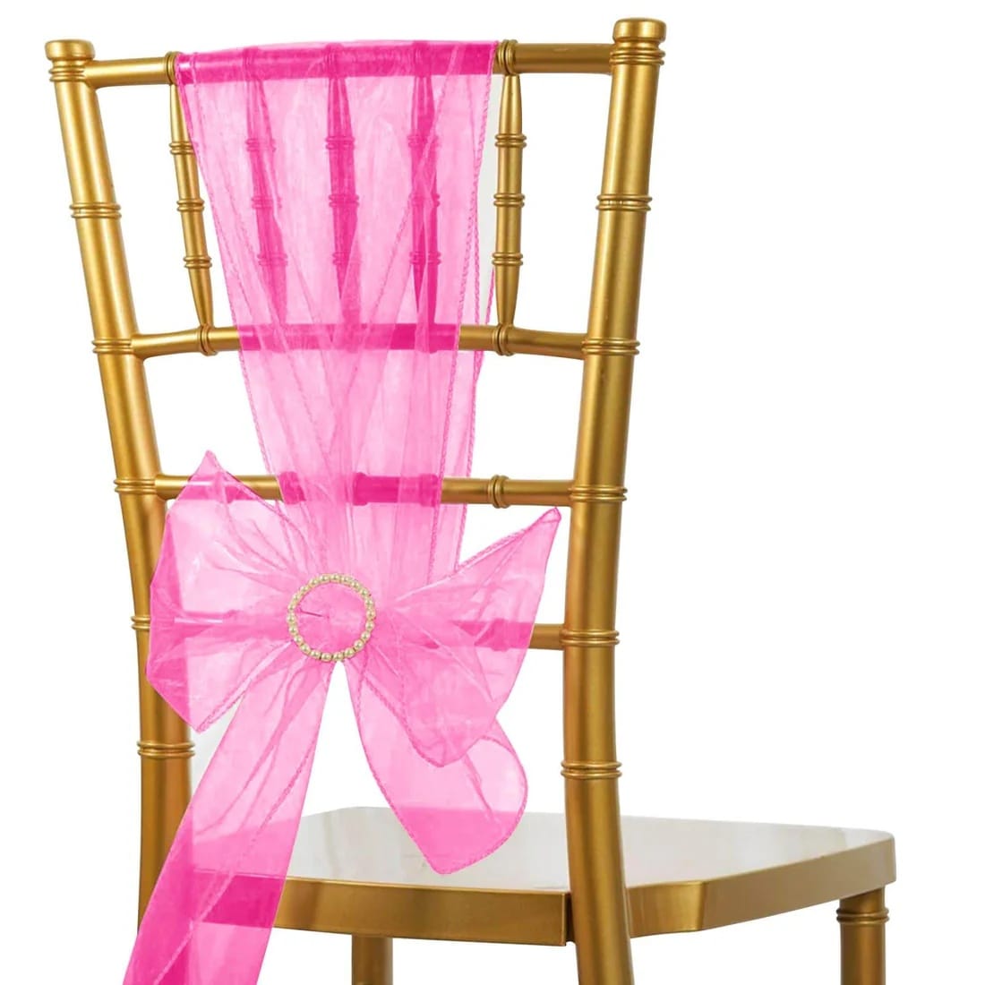 20 Reusable 6x108 in Sheer Organza Chair Sashes