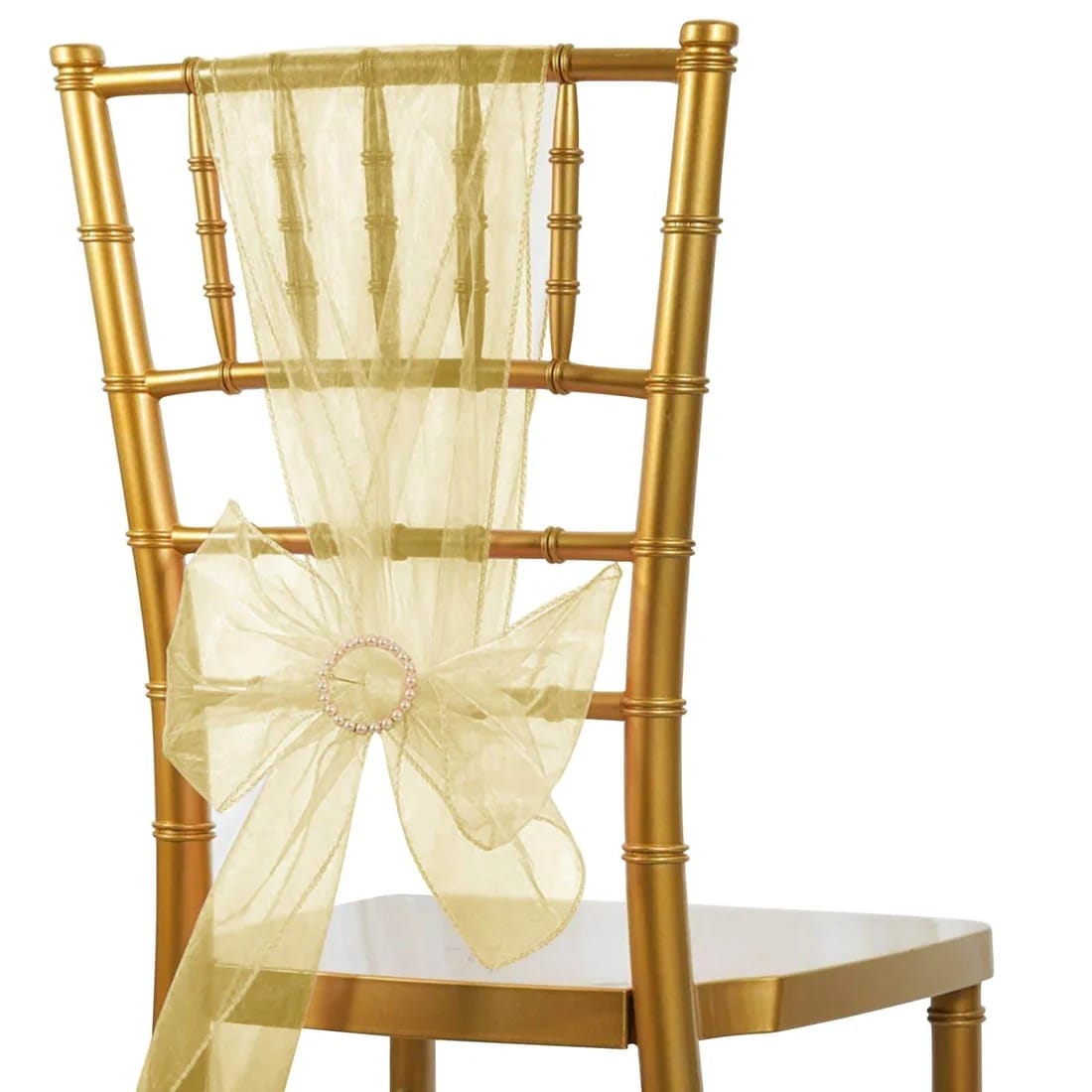 20 Reusable 6x108 in Sheer Organza Chair Sashes