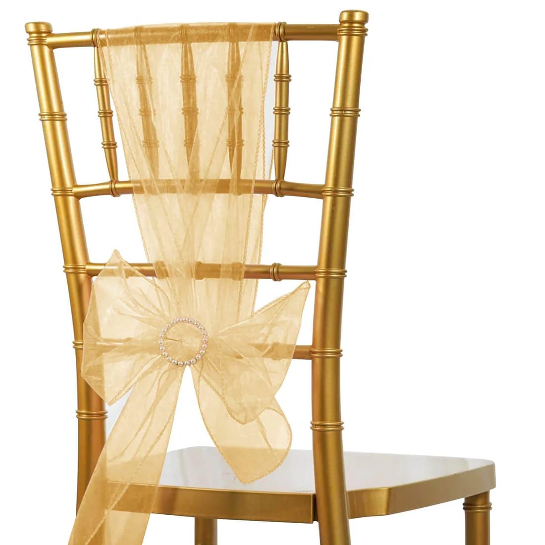 20 Reusable 6x108 in Sheer Organza Chair Sashes