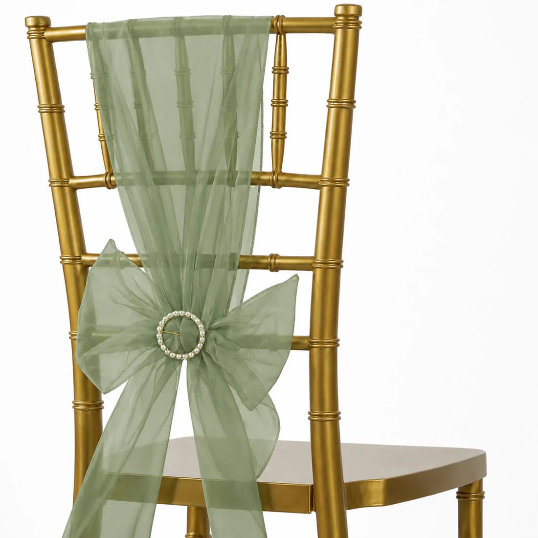 20 Reusable 6x108 in Sheer Organza Chair Sashes