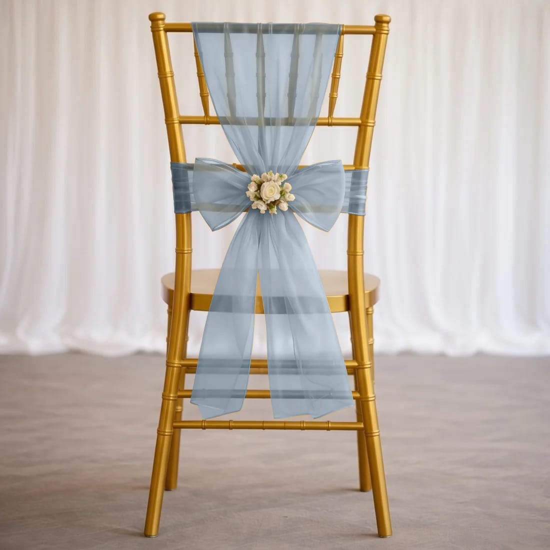 20 Reusable 6x108 in Sheer Organza Chair Sashes