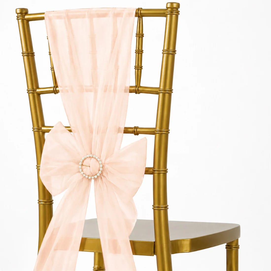 20 Reusable 6x108 in Sheer Organza Chair Sashes