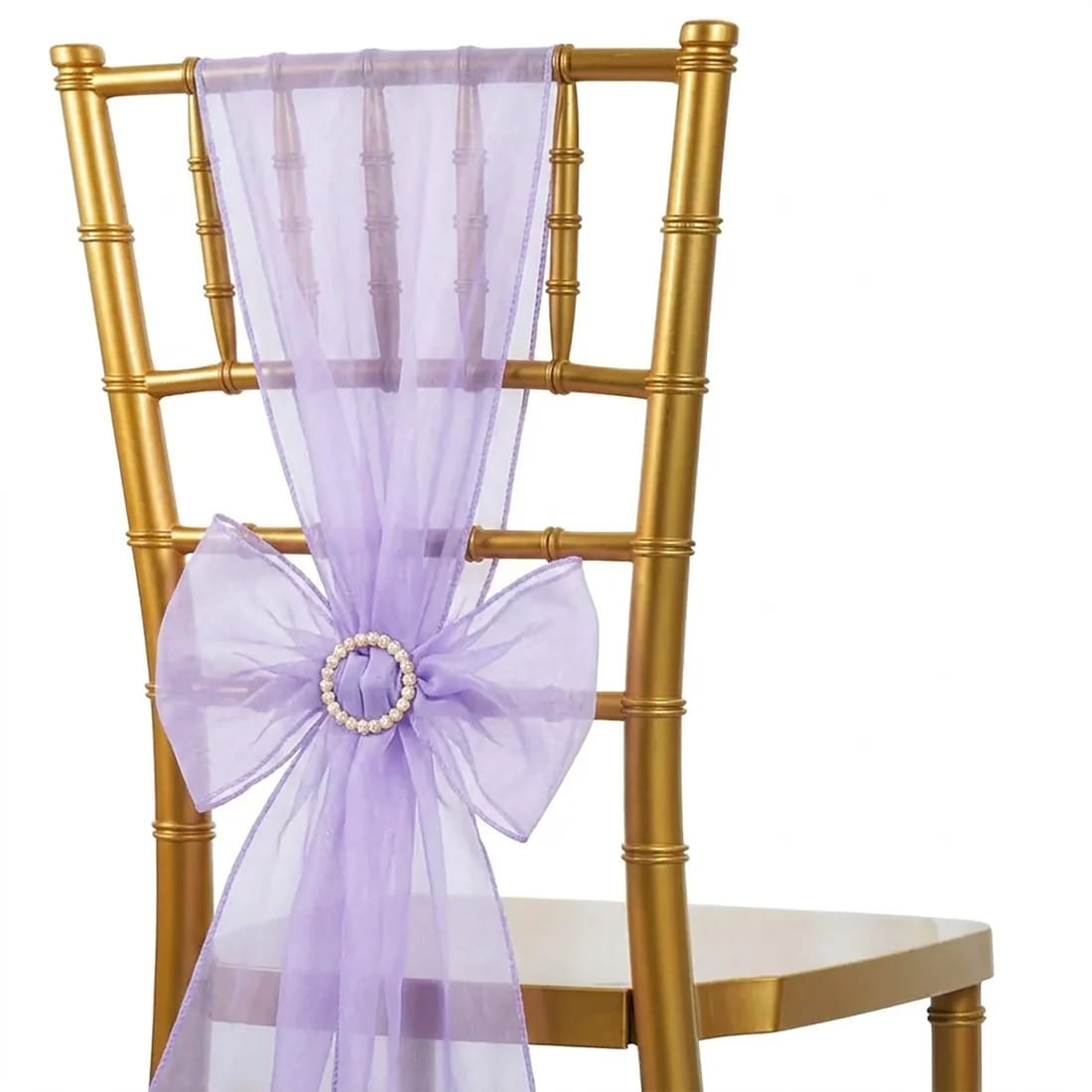 20 Reusable 6x108 in Sheer Organza Chair Sashes