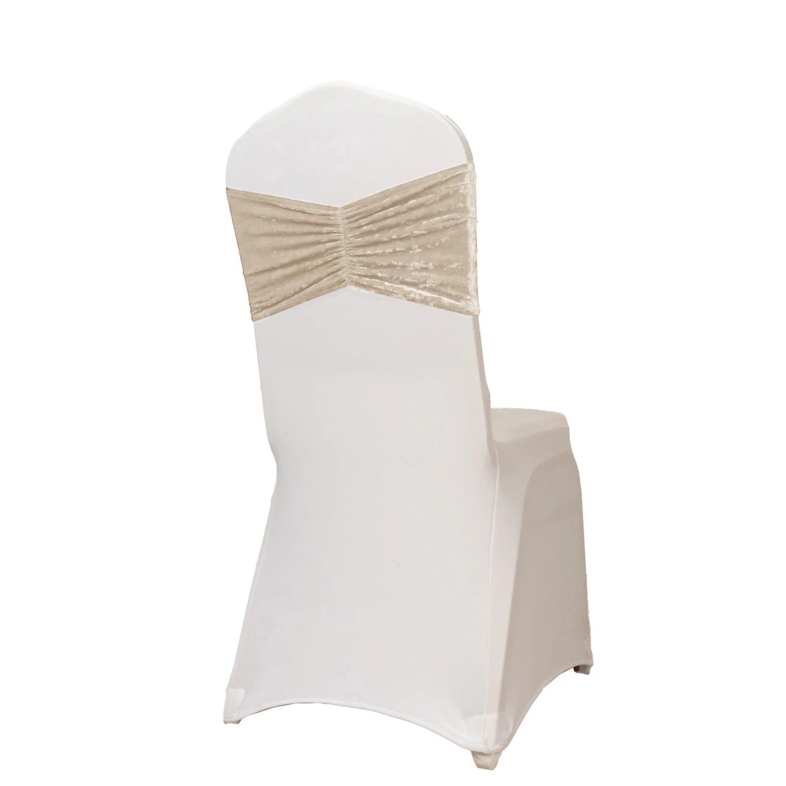 5 Crushed Velvet Chair Sashes with Wide Ruffle Style