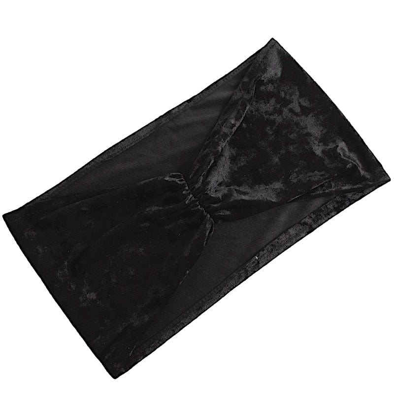 5 Crushed Velvet Chair Sashes with Wide Ruffle Style