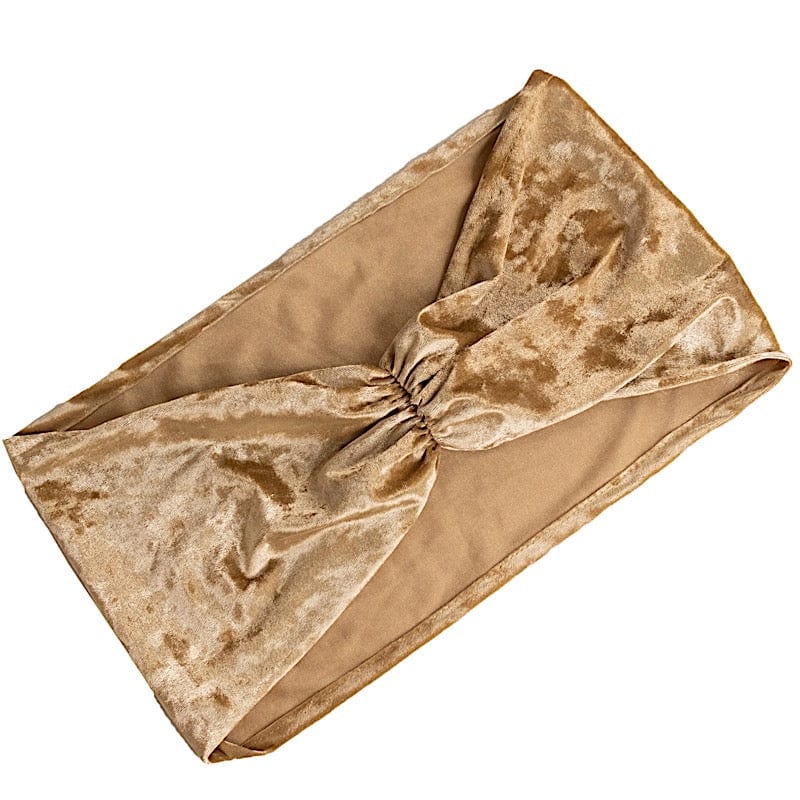 5 Crushed Velvet Chair Sashes with Wide Ruffle Style