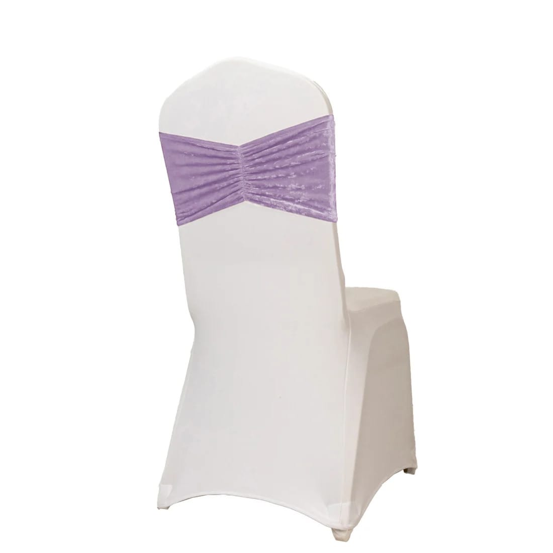 5 Crushed Velvet Chair Sashes with Wide Ruffle Style