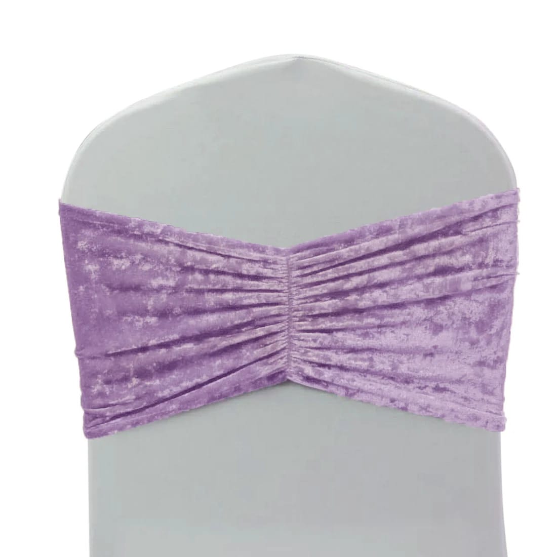 5 Crushed Velvet Chair Sashes with Wide Ruffle Style