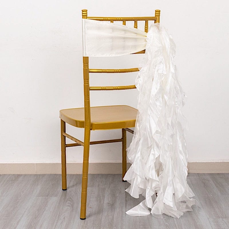 5 Curly Willow Chiffon Satin Chair Sashes