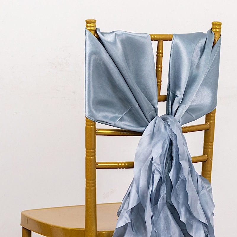 5 Curly Willow Chiffon Satin Chair Sashes