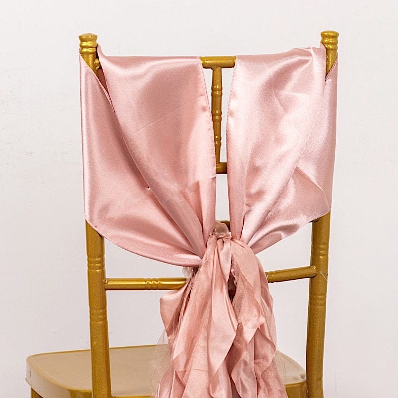 5 Curly Willow Chiffon Satin Chair Sashes