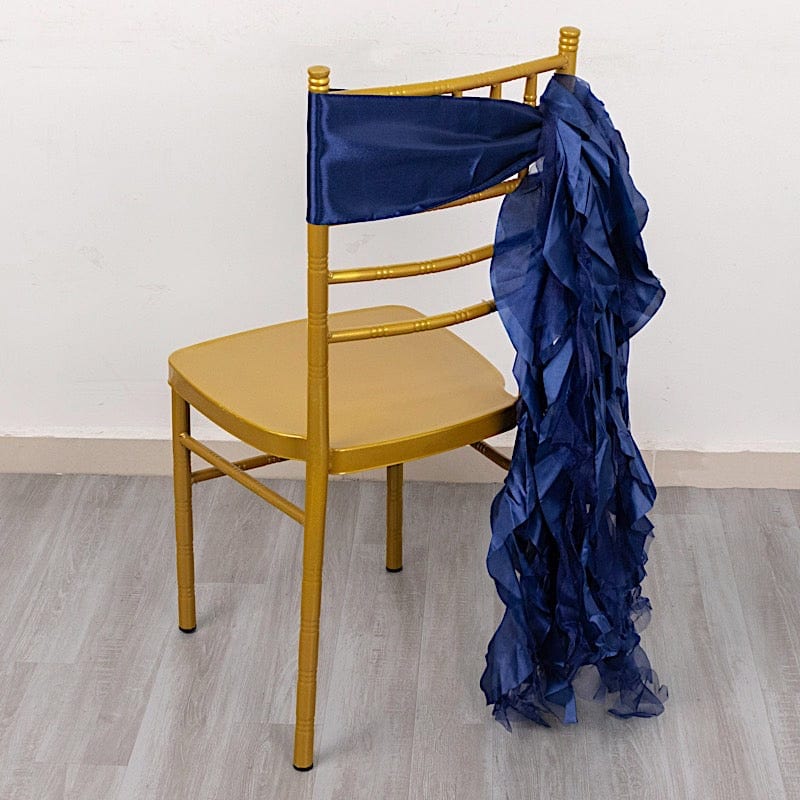 5 Curly Willow Chiffon Satin Chair Sashes