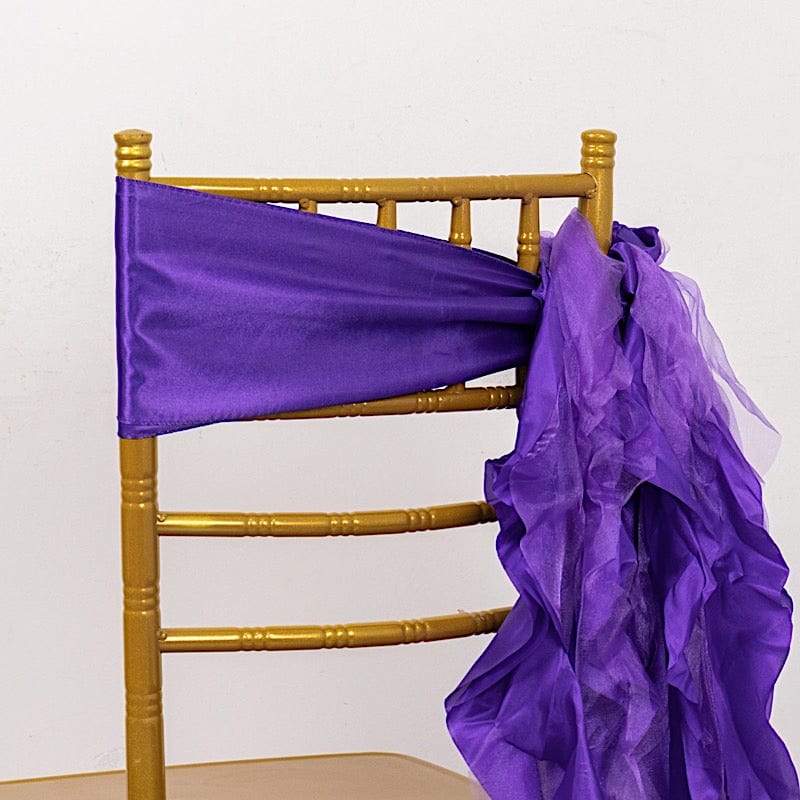 5 Curly Willow Chiffon Satin Chair Sashes