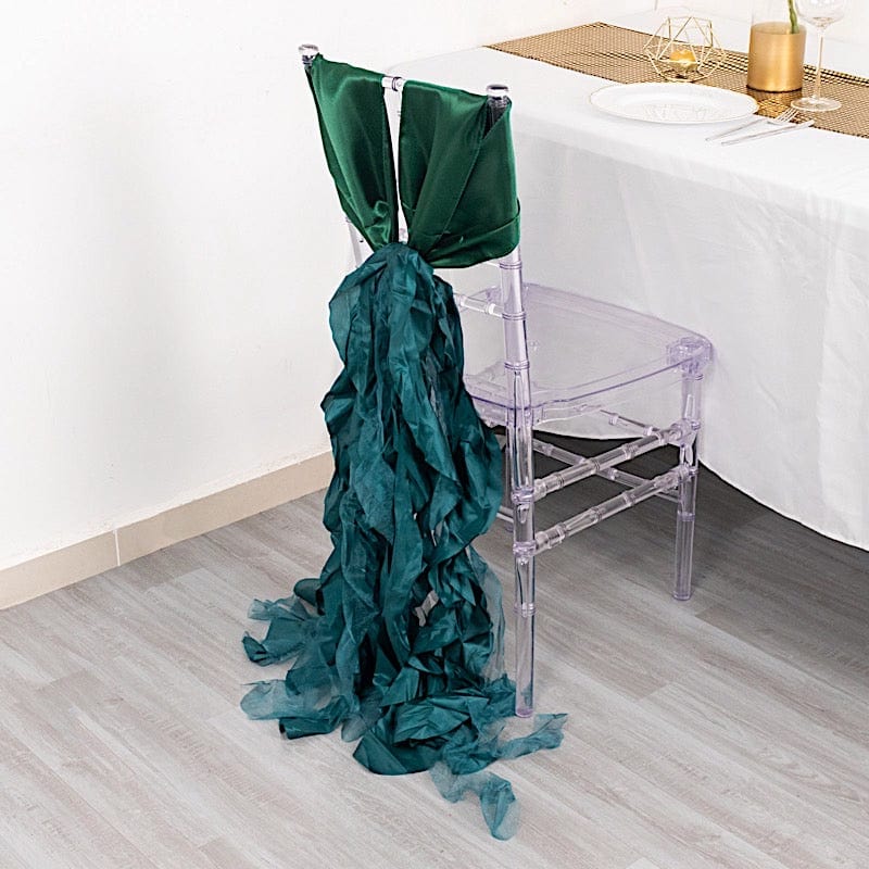 5 Curly Willow Chiffon Satin Chair Sashes