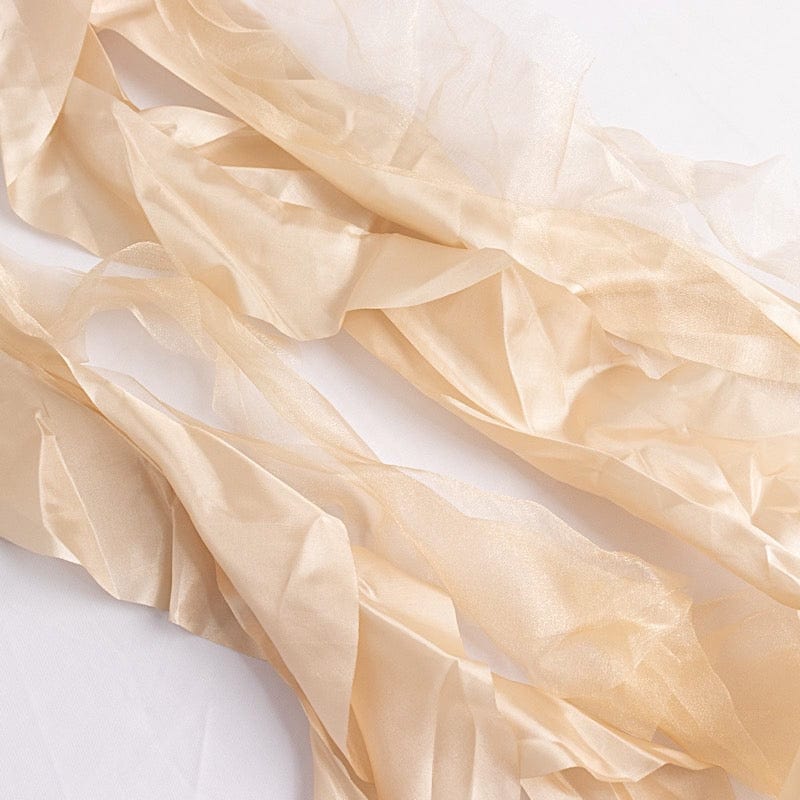 5 Curly Willow Chiffon Satin Chair Sashes